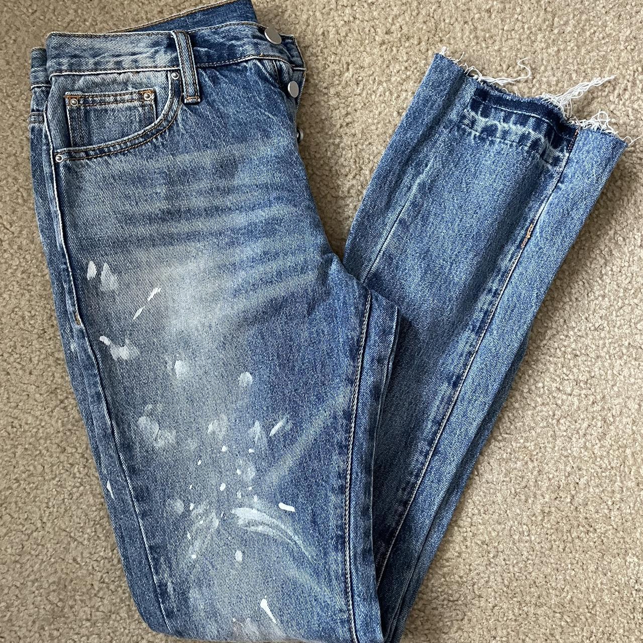 B400 Flare Denim Never Worn/ Fabric is Cotton Size:... - Depop