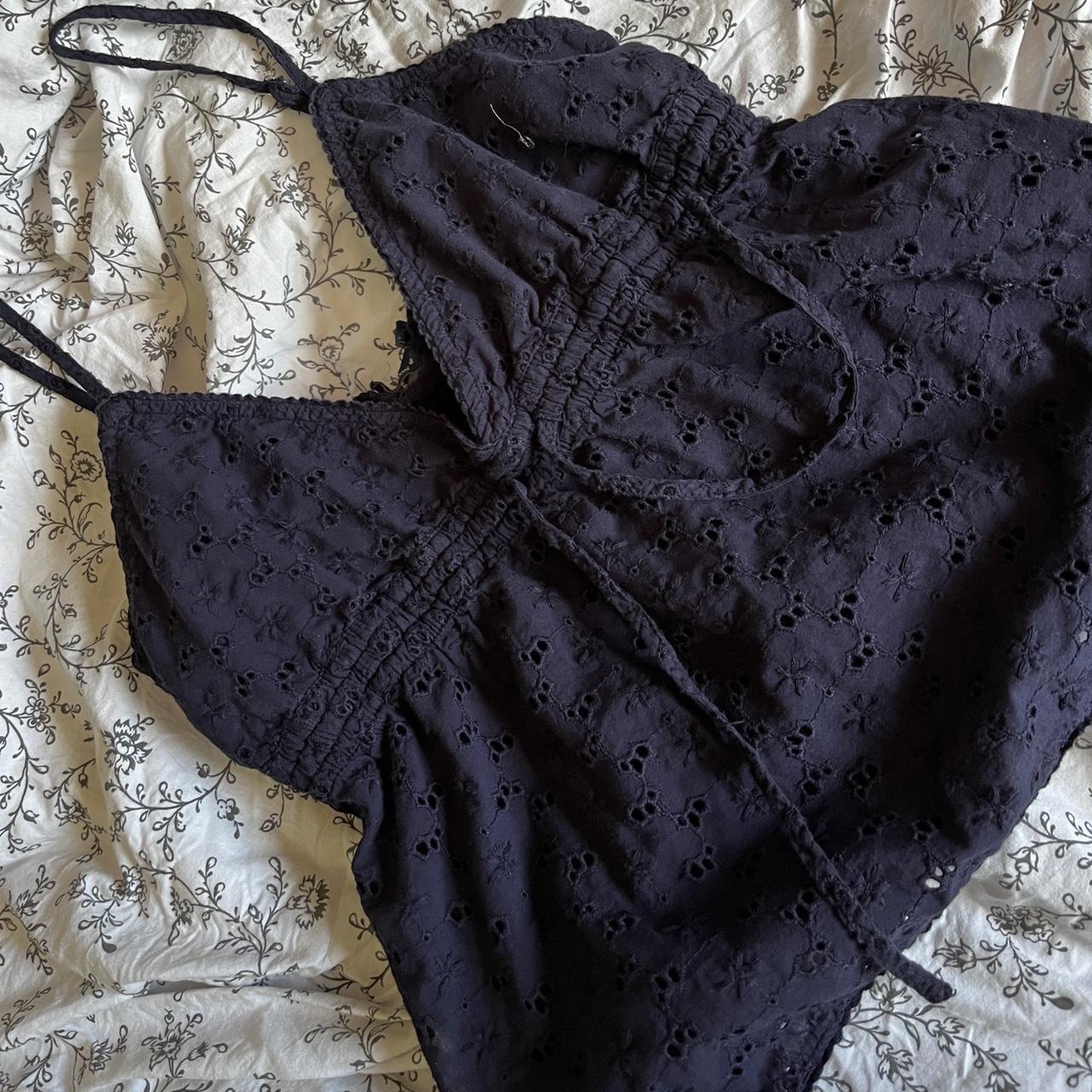brandy melville navy blue baby doll tank - Depop