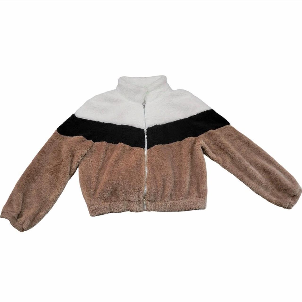 Fuzzy fur bomber outlet jacket