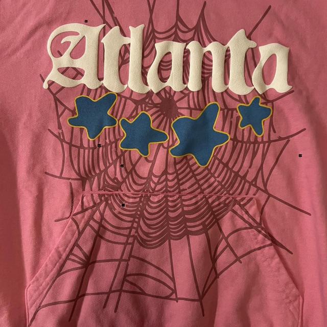 Pink Sp5der Atlanta Hoodie Bought in Cook Group - Depop
