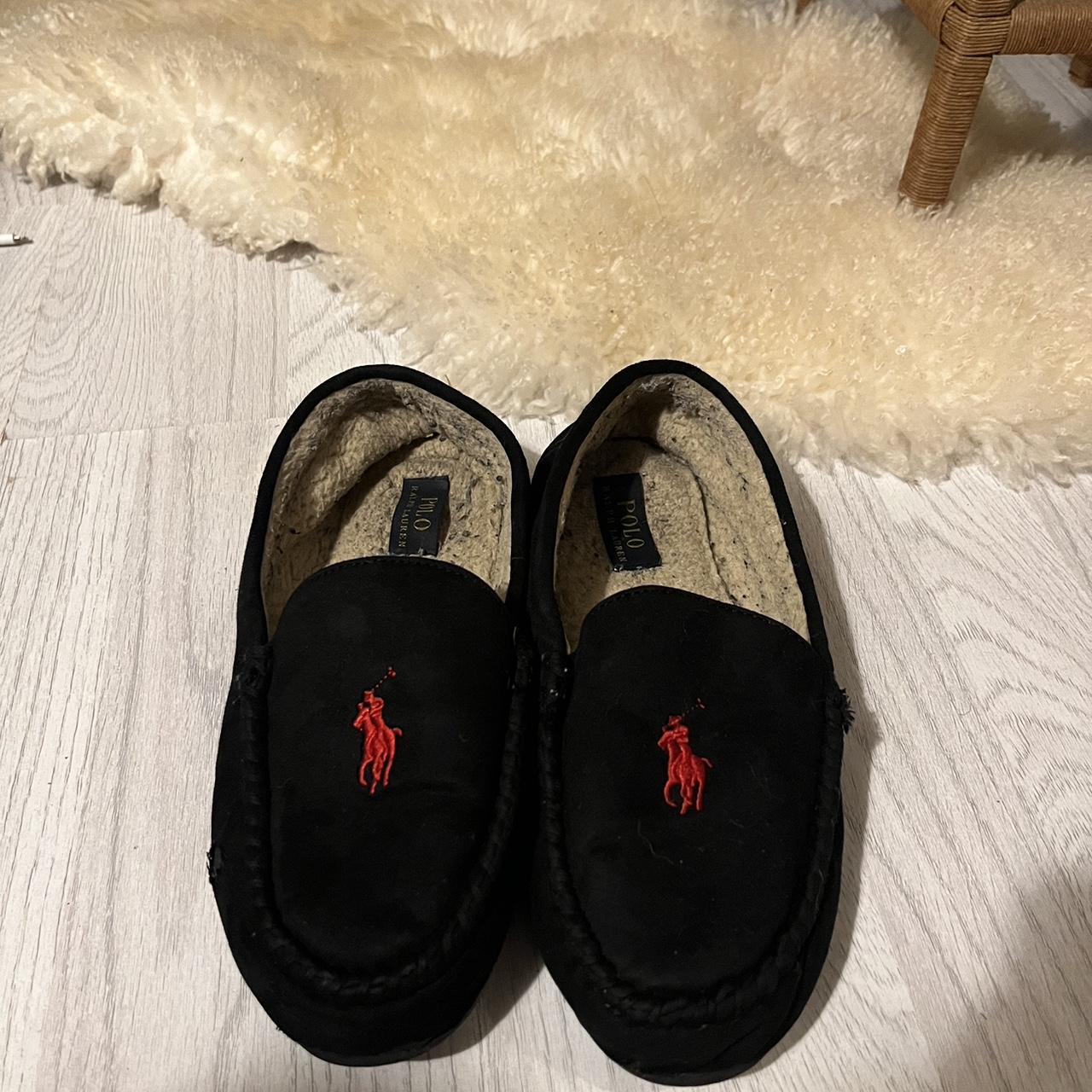 Polo Ralph Lauren Men's Black Slippers | Depop