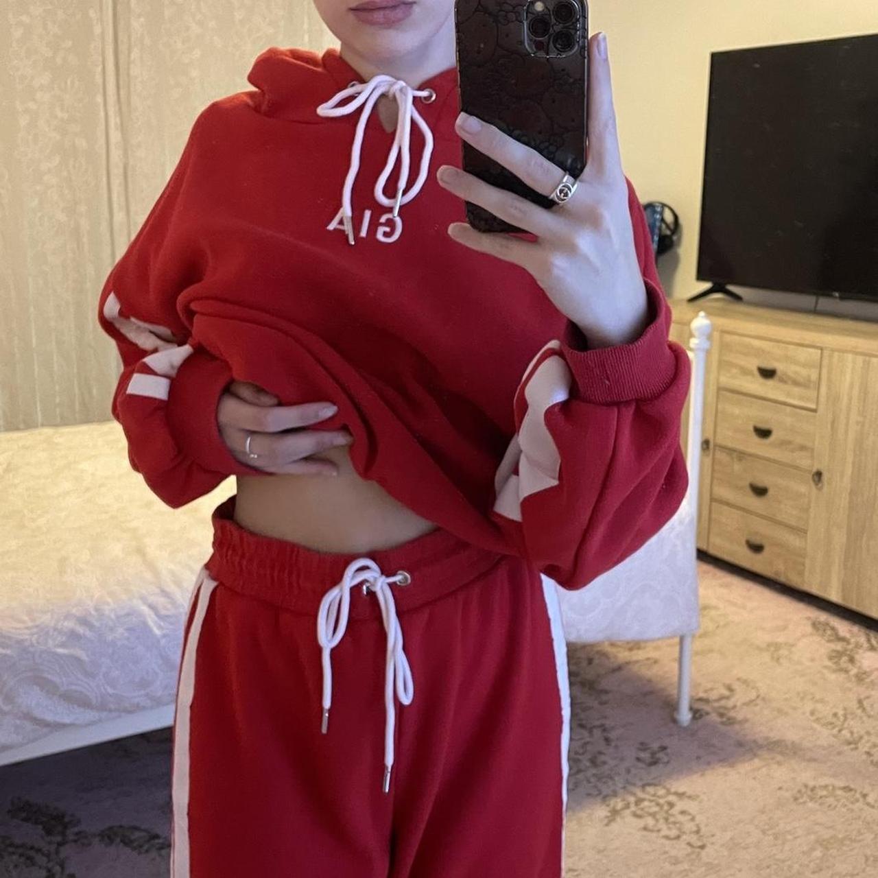 I am gia cheap red tracksuit