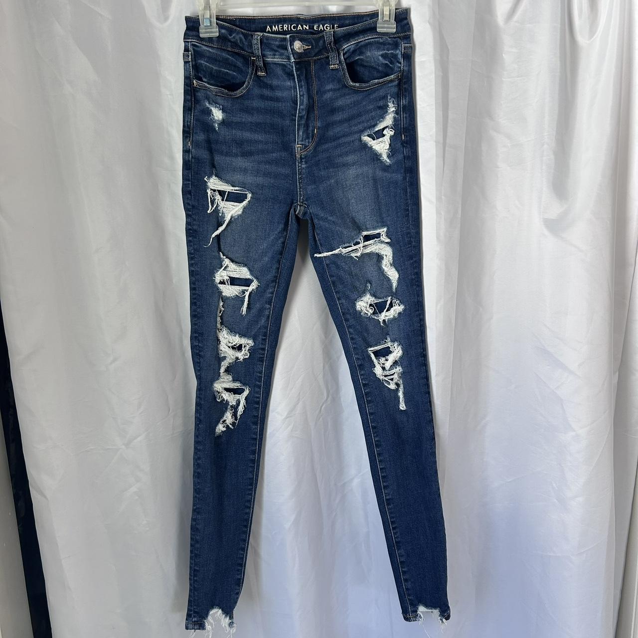 American Eagle Outfitters Women's Ripped Jeans Blue/Navy
