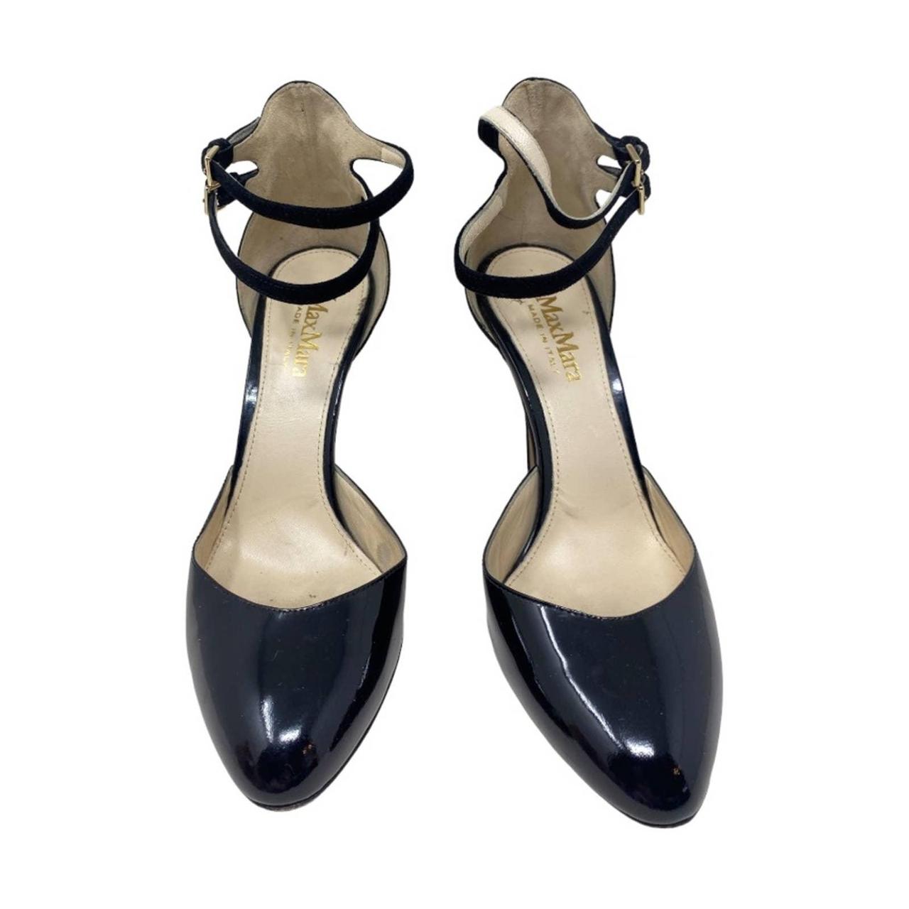 suede and patent leather upper ankle strap buckle... Depop