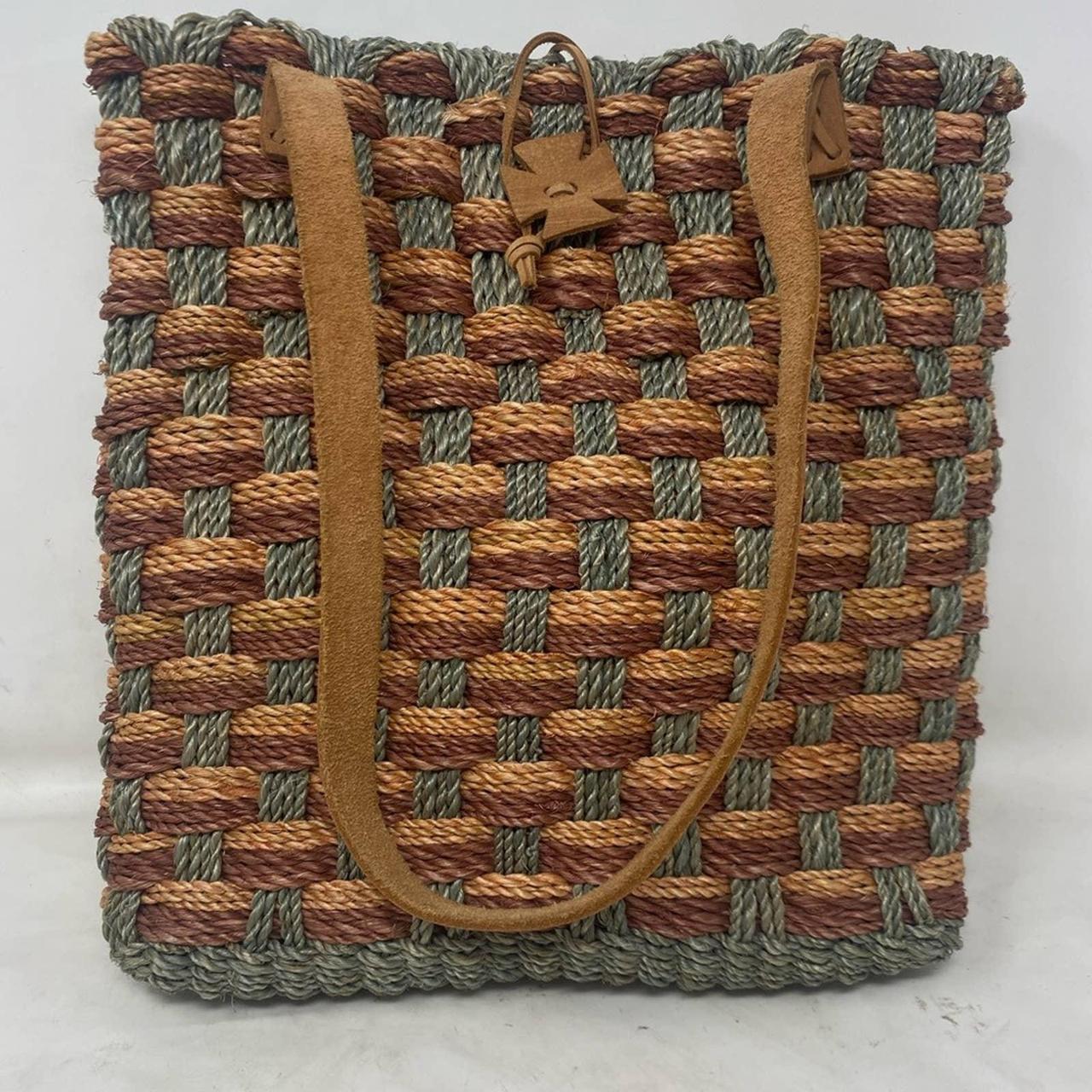 amazing shaped bag made of woven straw FREE - Depop