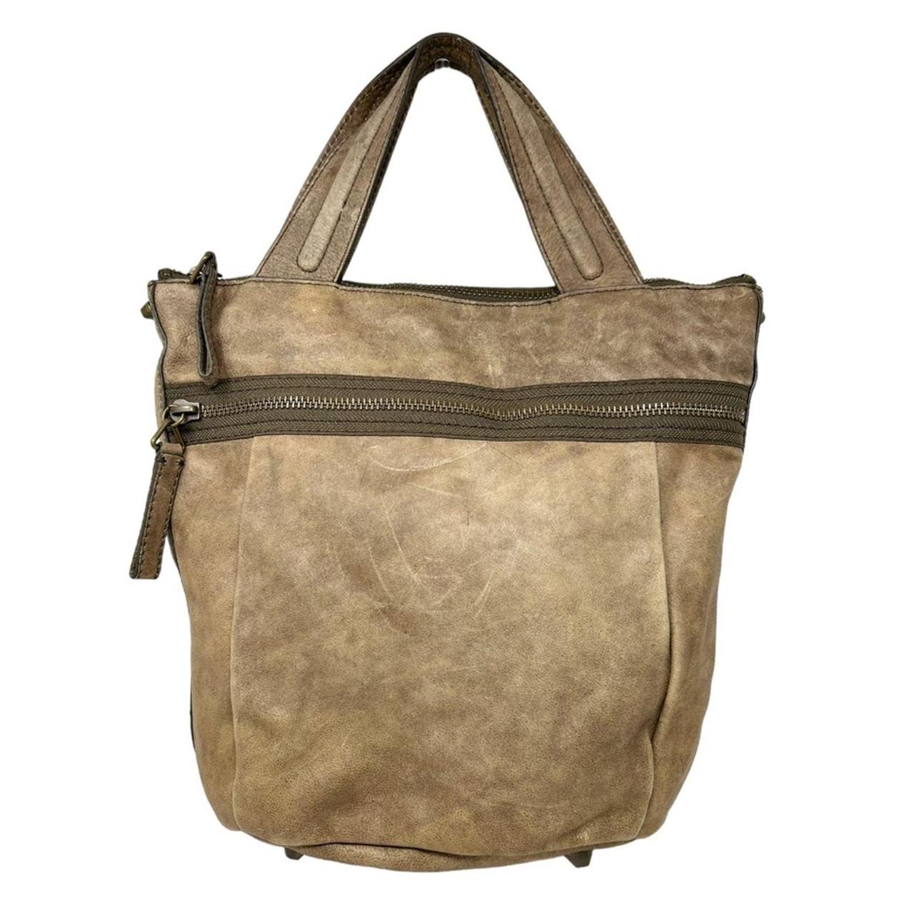 Distressed leather tote online