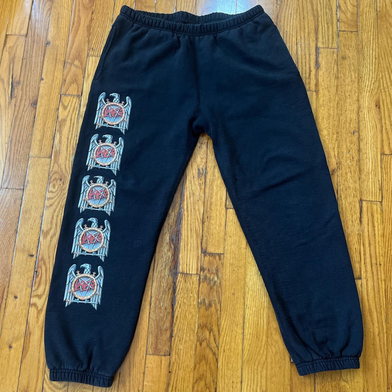 Supreme Black Slayer Sweatpants (2016) Size Large... - Depop