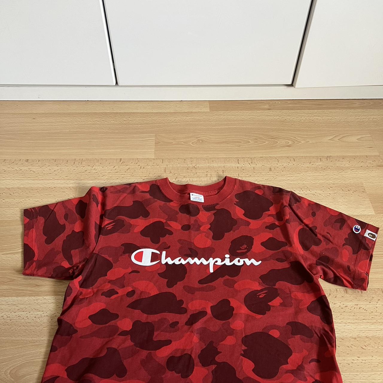 Bape x Champion Red Camo Tee I got this at the Bape. Depop