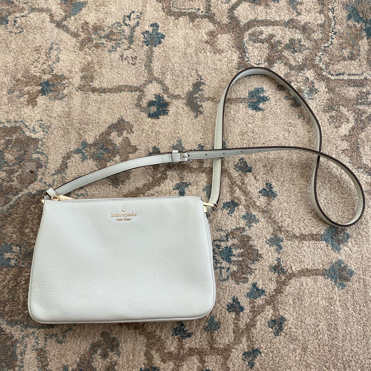 Ice blue Kate spade small crossbody bag. Great for - Depop