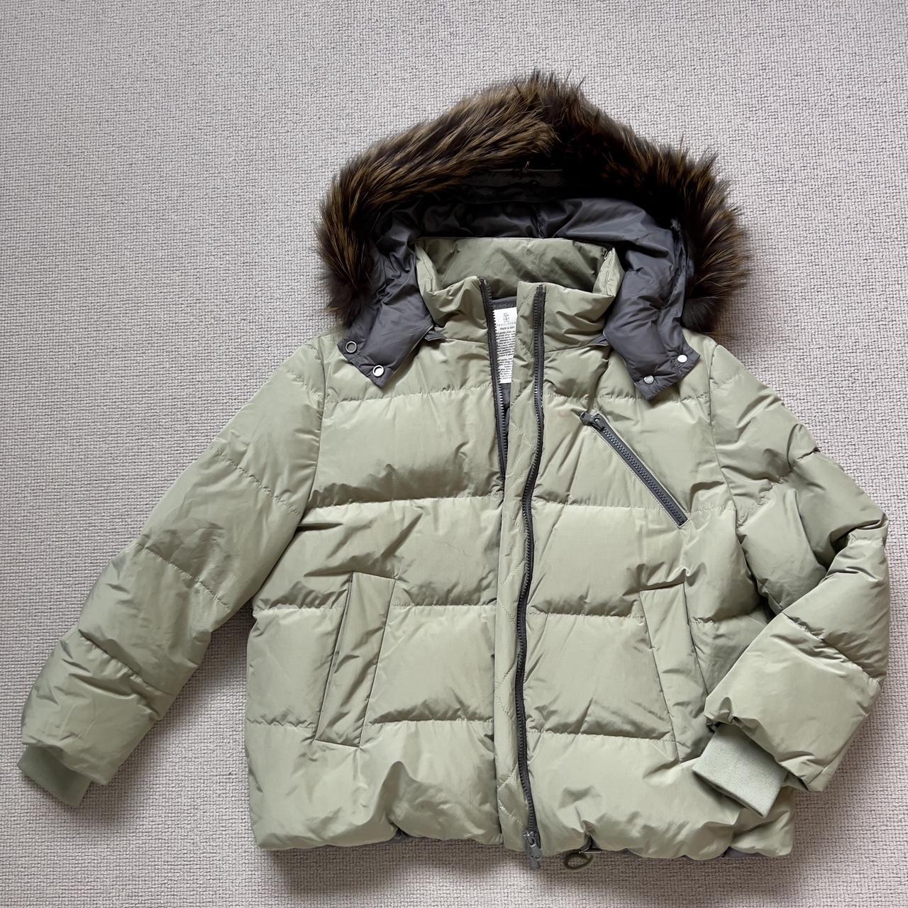 Brunello Cucinelli women Khaki green/grey puffer | Depop