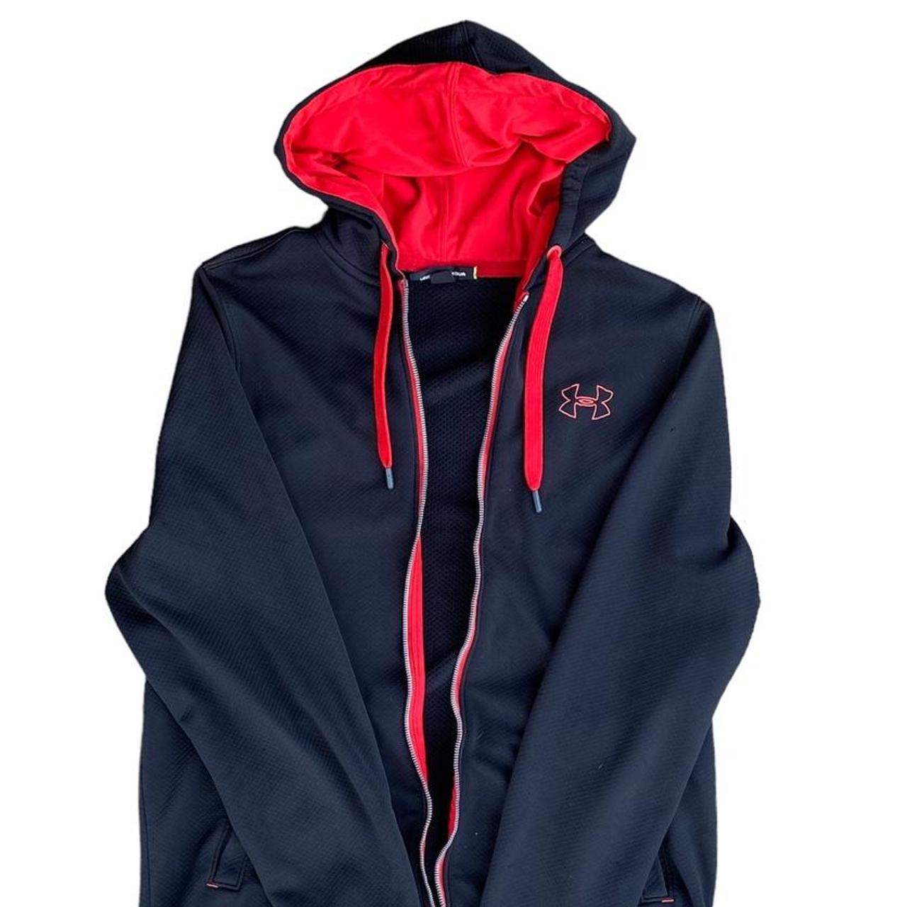 Under Armour Hoodie Black and red colors. Tagged XL... Depop