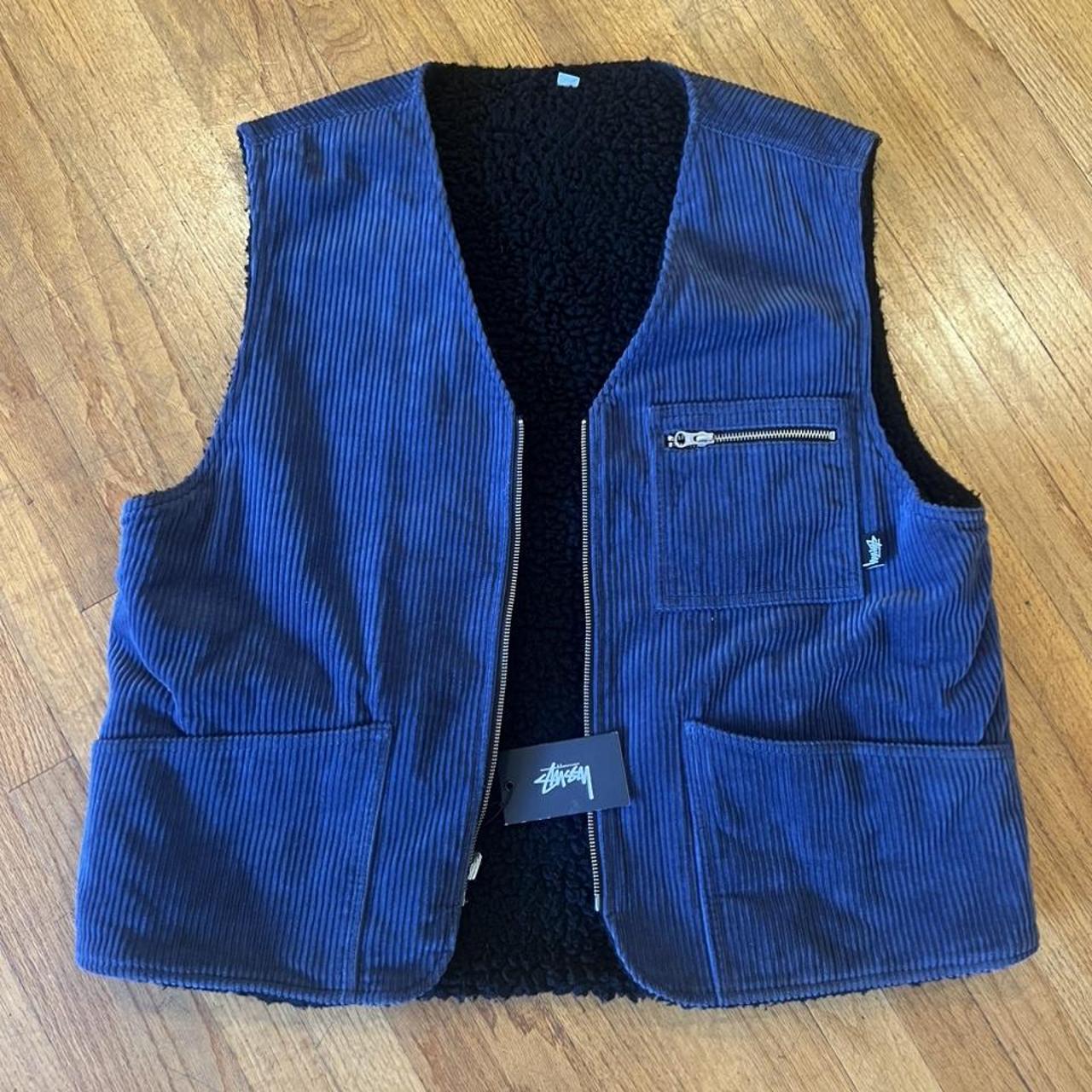 Stussy Wide Wale Reversible Vest (Navy /...