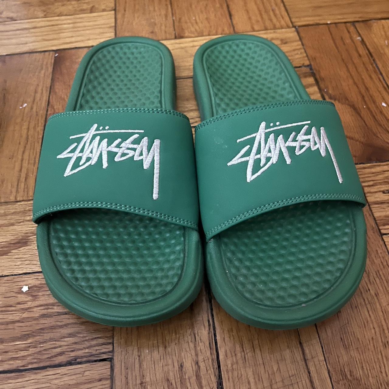 Stüssy x Nike slides size 5 in men’s = 6.5 women’s... - Depop