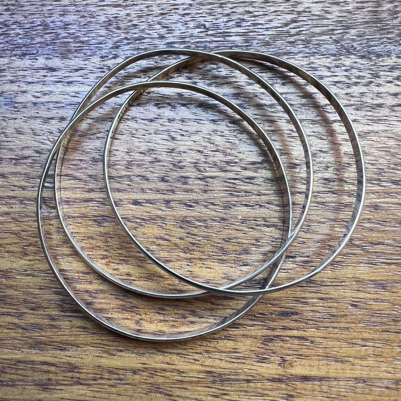 Three Band Rolling Ring, 925 Sterling Silver, Triple Interlocked Ring