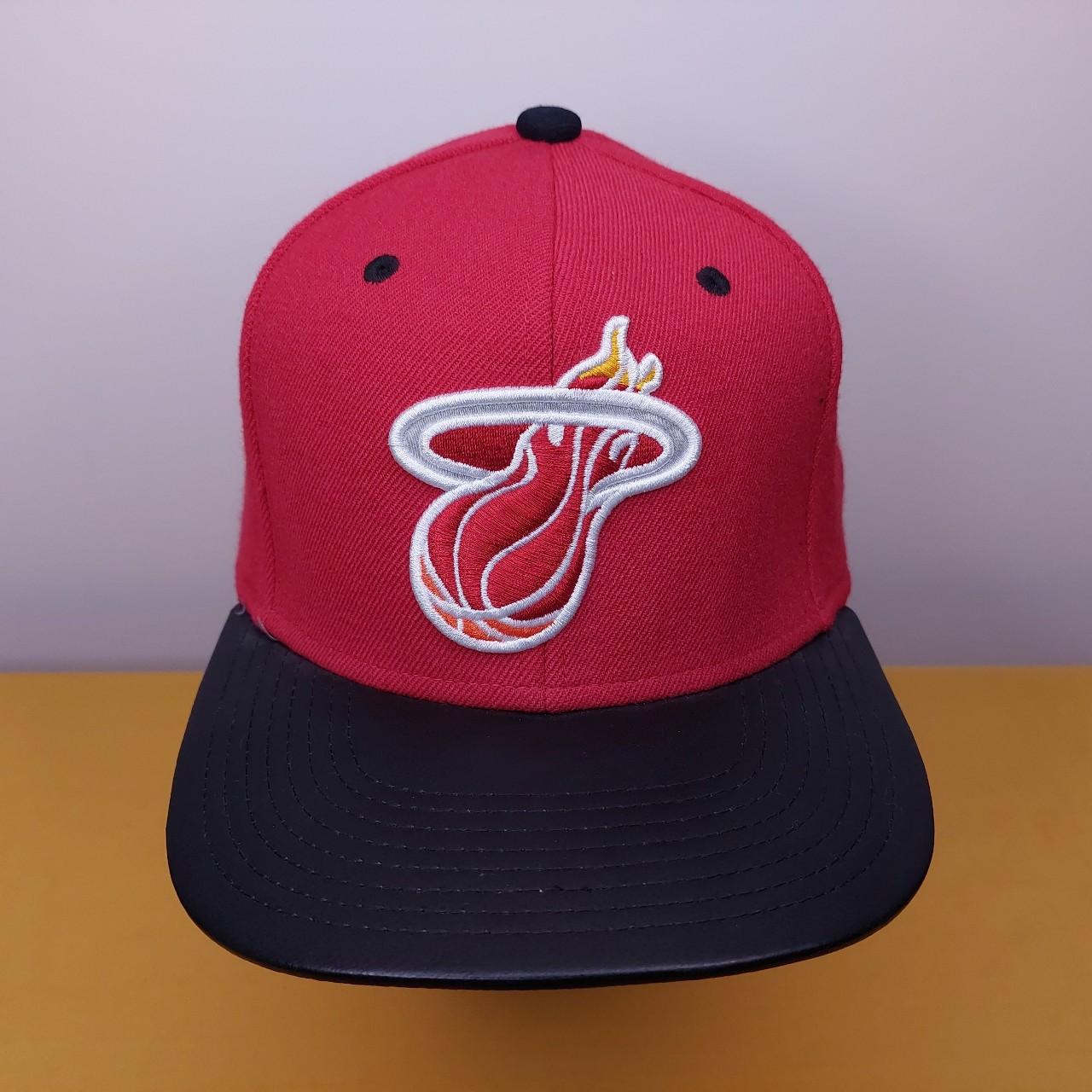 Miami Heat Snapback Hat Cap Mitchell & Ness NBA... - Depop