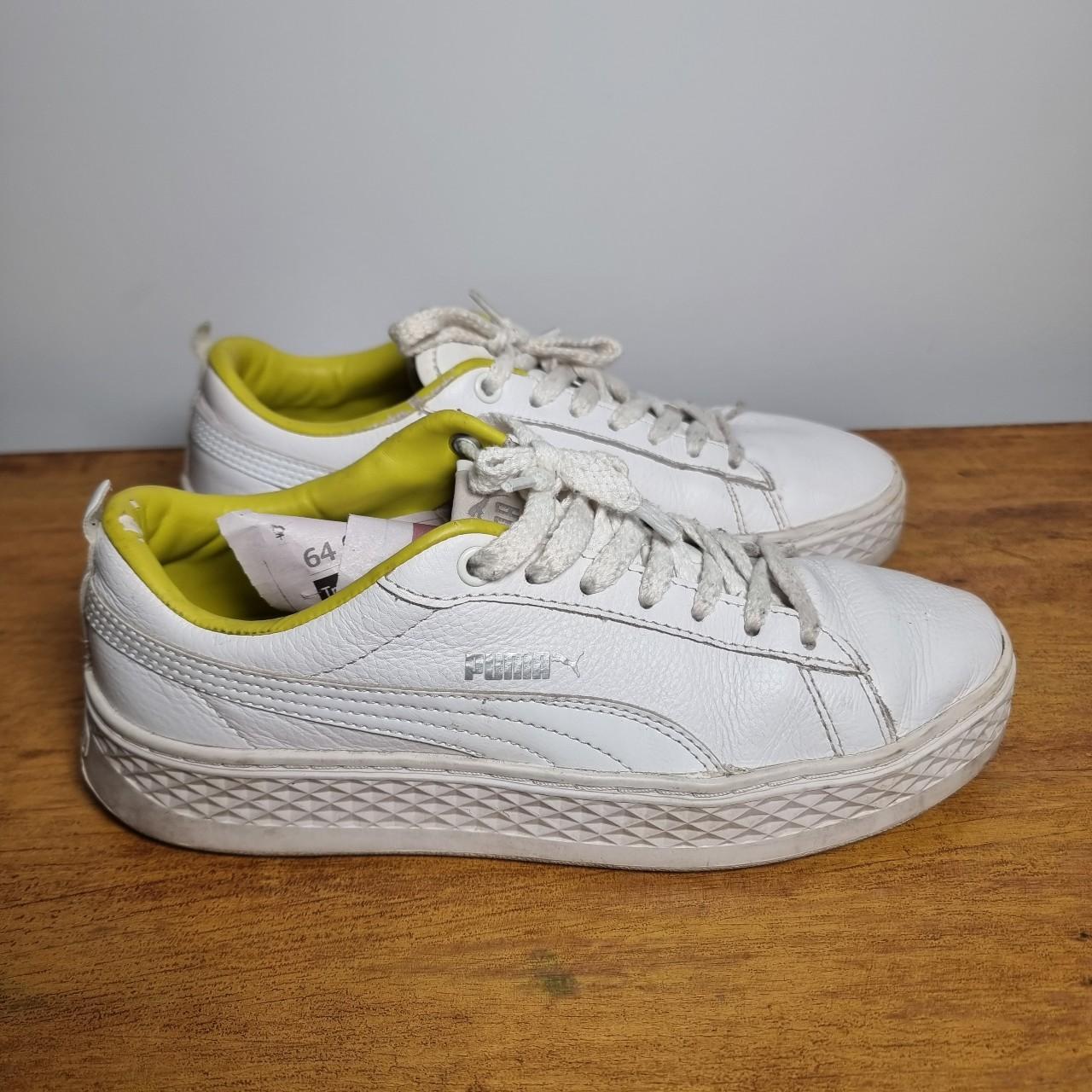 Leather Puma shoes Smash Platform Trailblazer White. Depop