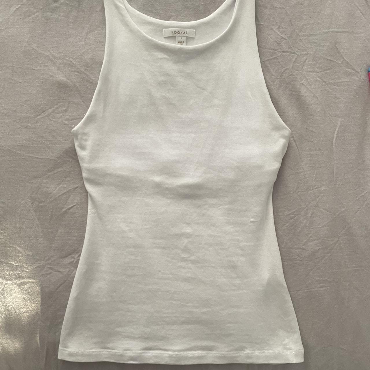 Kookaï Tank White Thick material. Double lined... - Depop