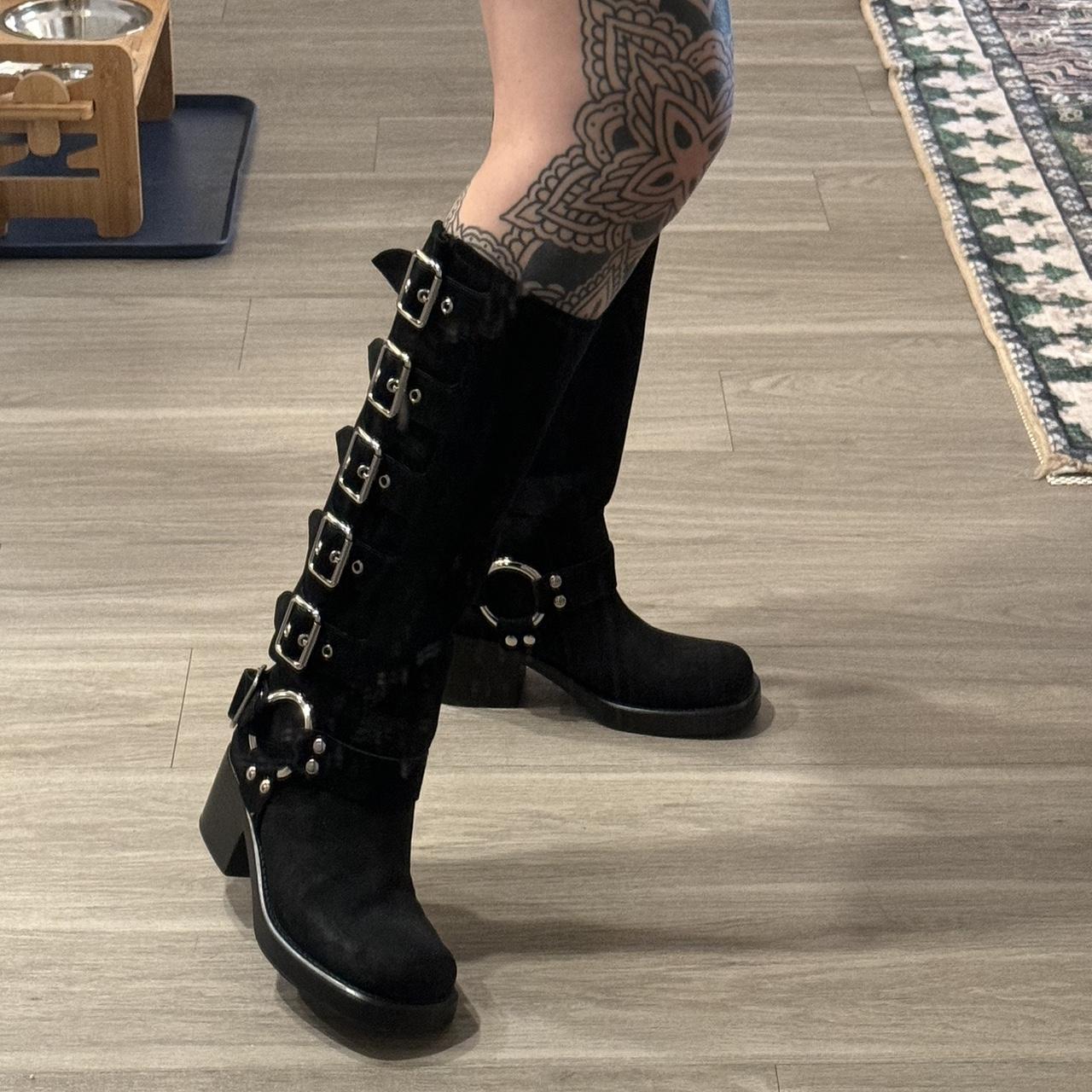 Jeffrey Campbell Trouble Buckle Moto Boot. Love | Depop