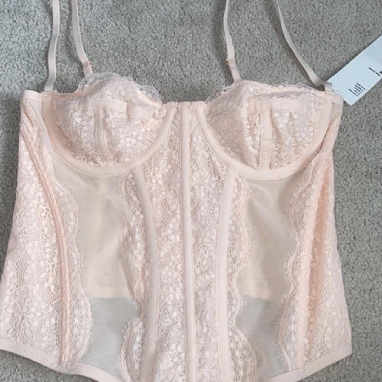 Urban Outfitters Women's Pink Corset | Depop