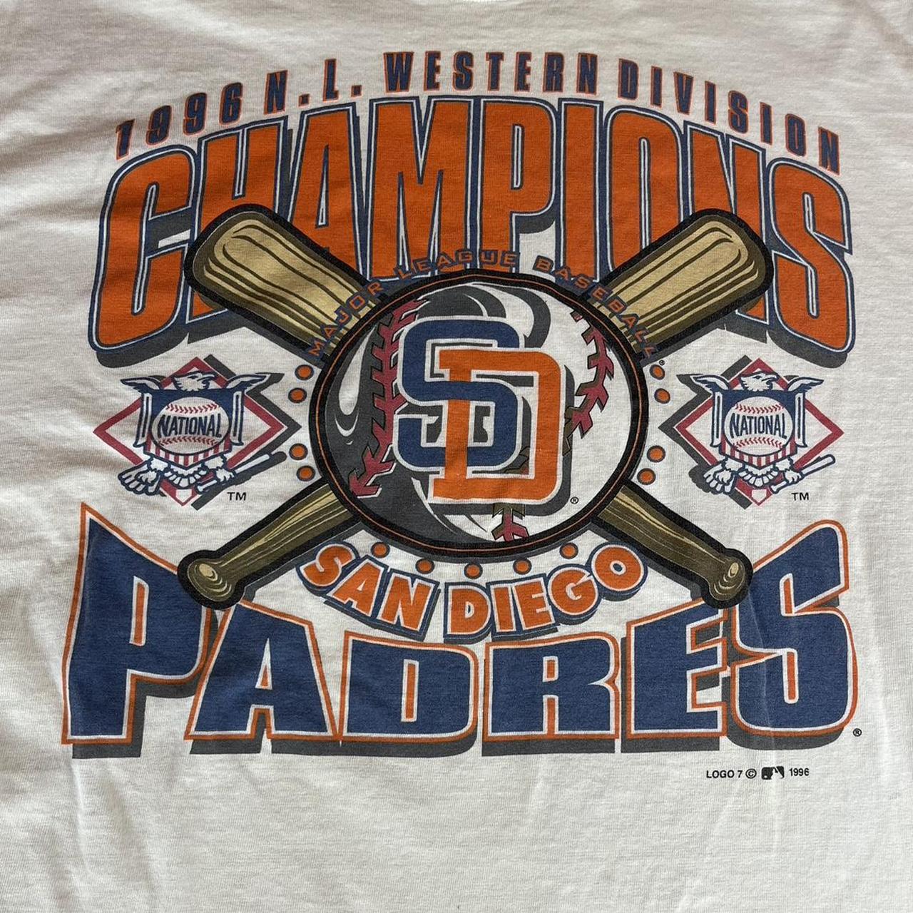 Vintage San Diego Padres 1996 Western Division Champions T