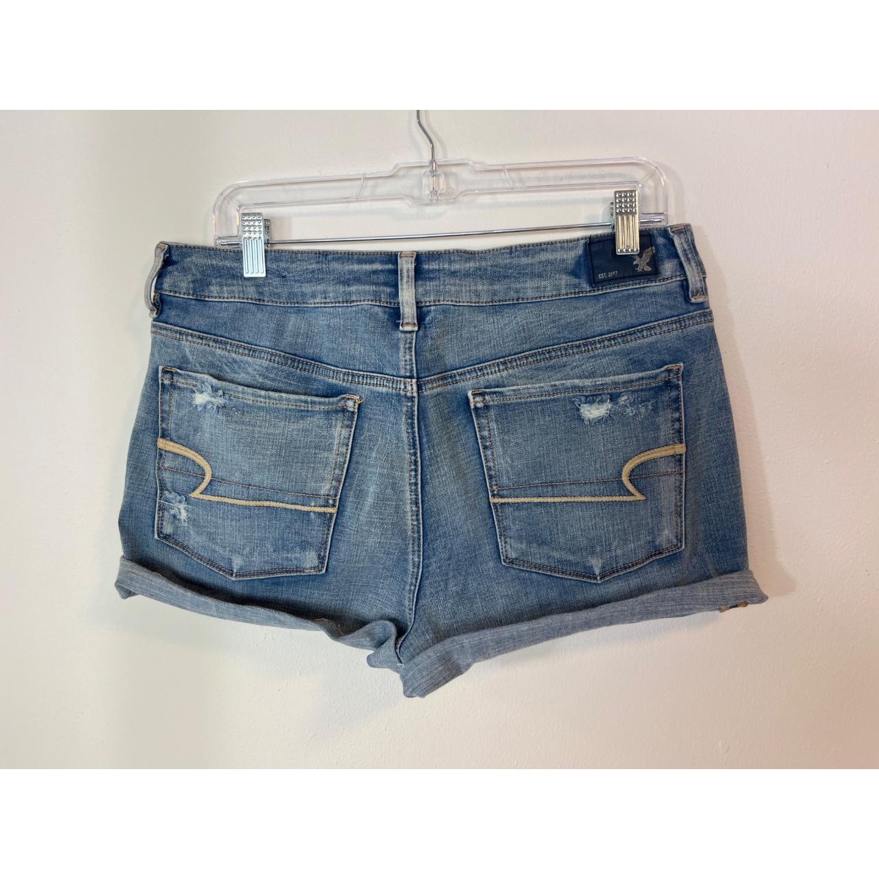 AEO Hi Rise Shortie Jean Denim Shorts American Eagle Depop