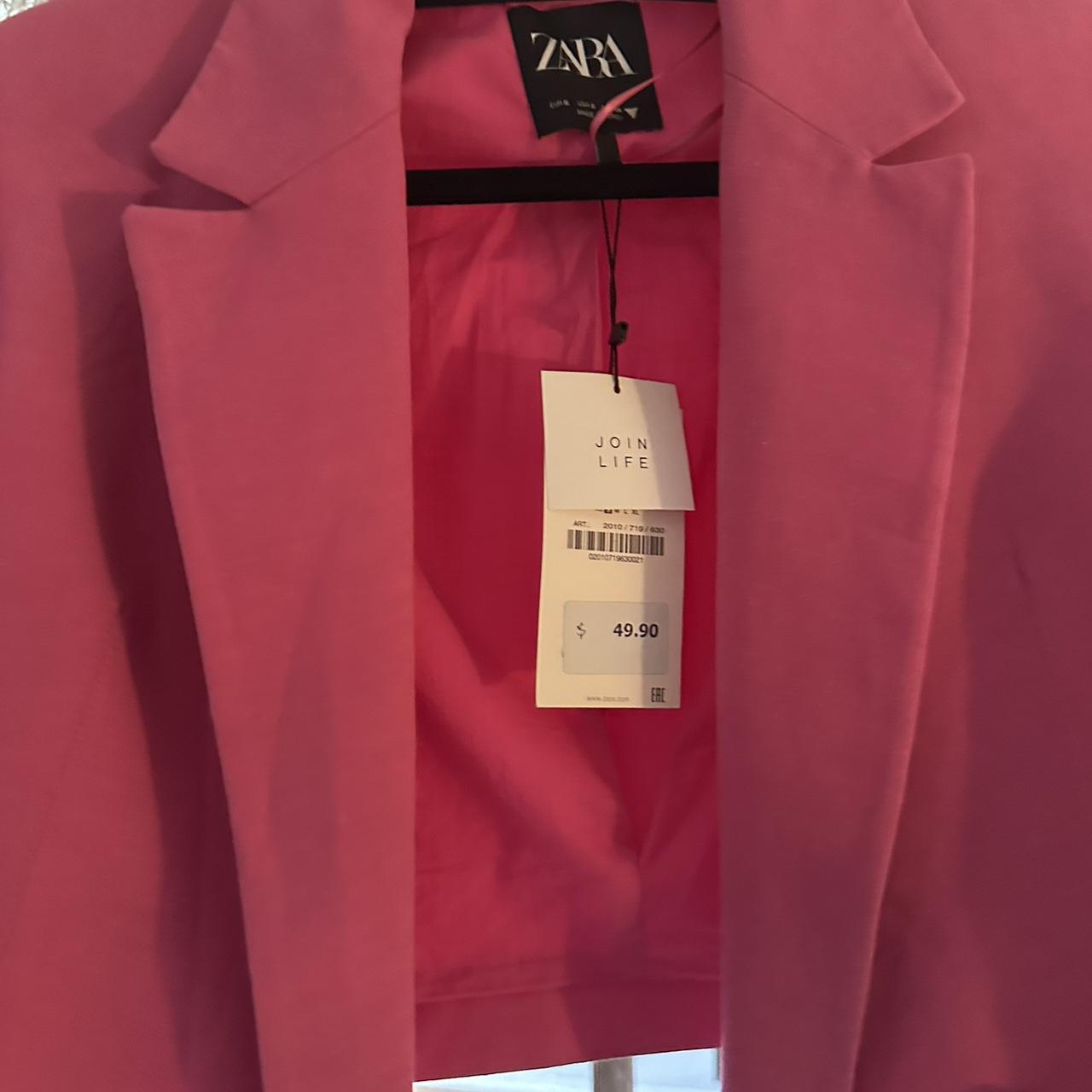 Zara Women's Pink Jacket Depop