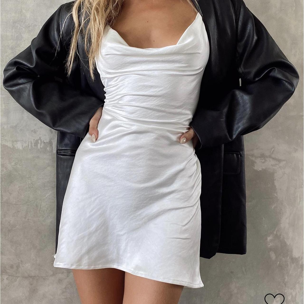 MOTEL ROCKS paiva slip dress in satin ivory Only... Depop