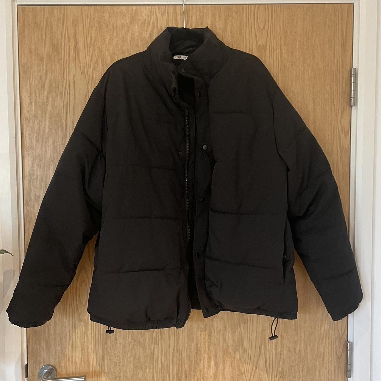 Zara Men’s Black Puffer Jacket Size XL - Depop