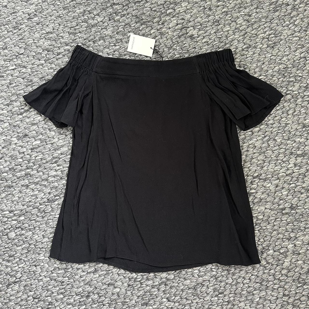 Black Portmans off the shoulder top blouse New with... - Depop