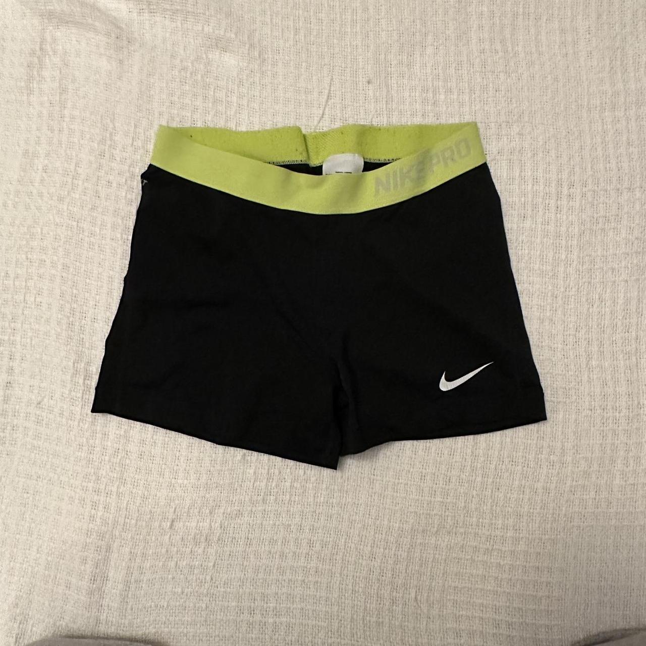 Nike Women's Green and Black Shorts | Depop