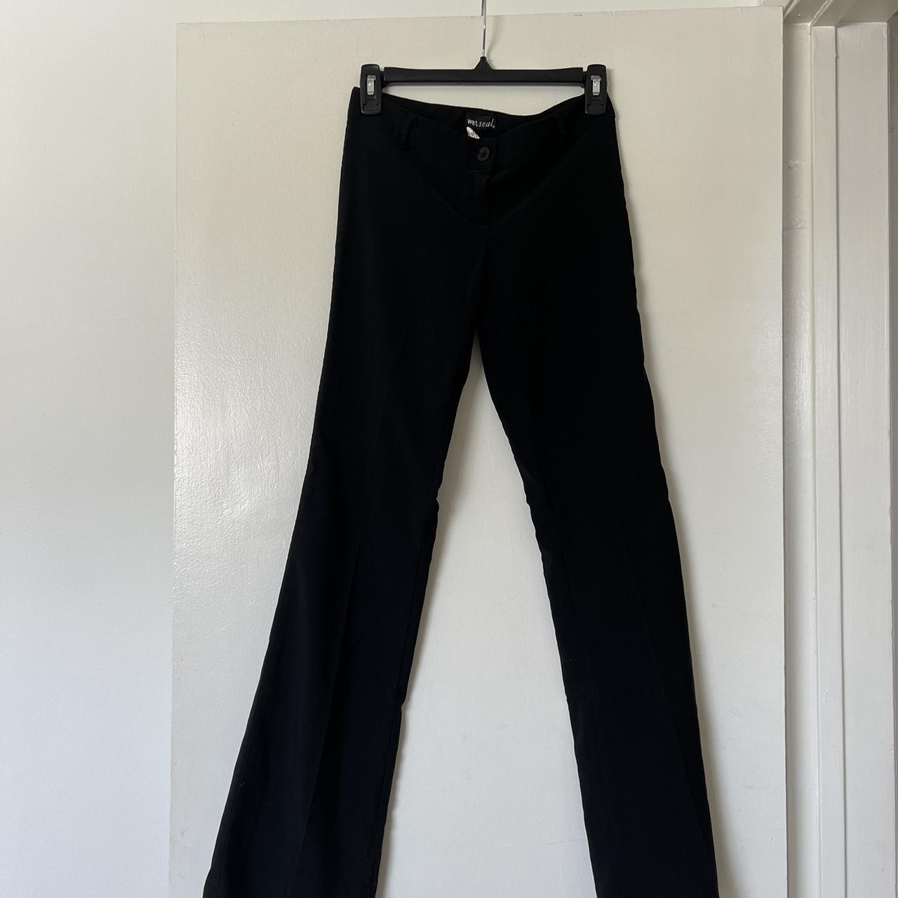 Wet seal low rise flare pants size small Side to... - Depop