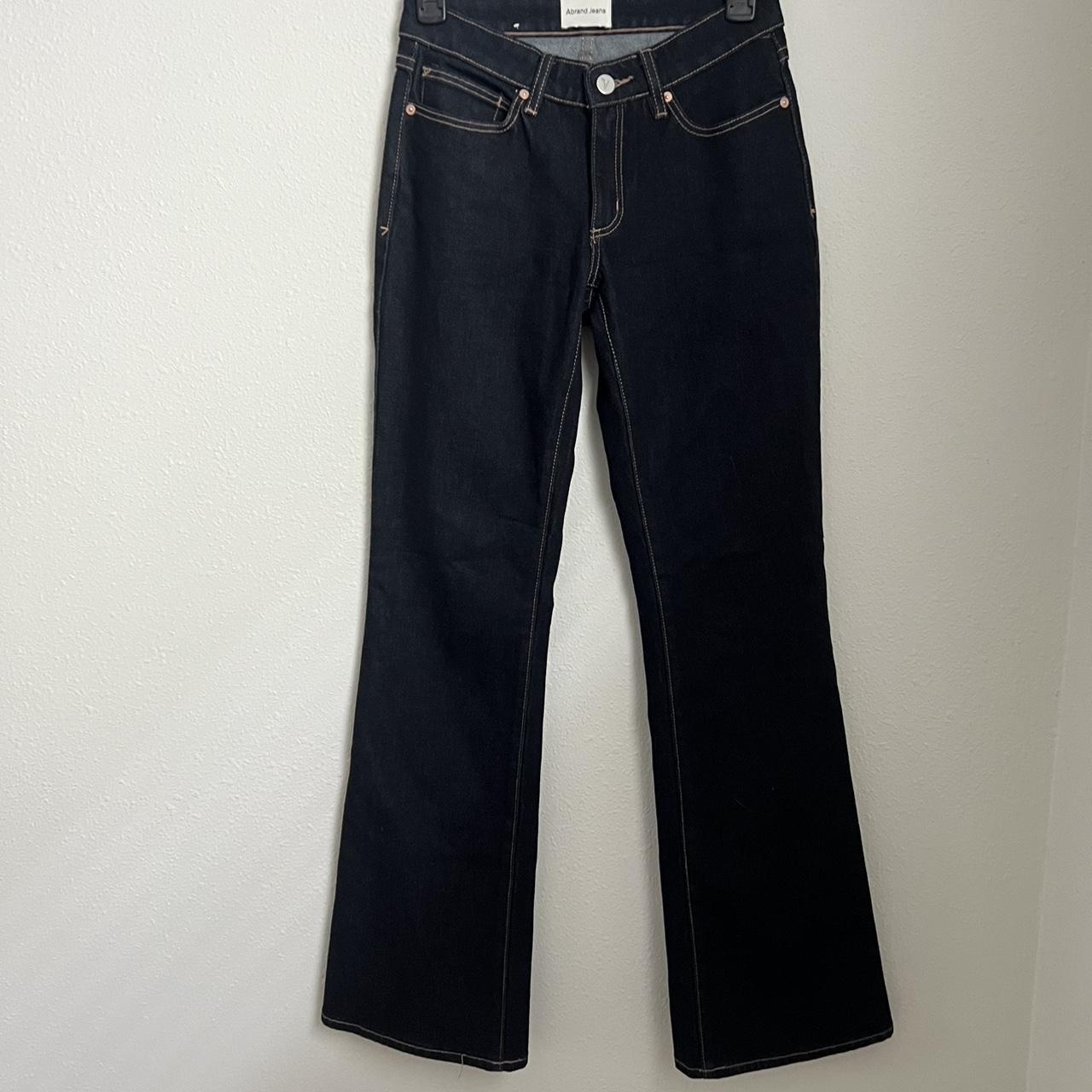 Abrand mid/low rise flare jeans dark wash size 24,... - Depop
