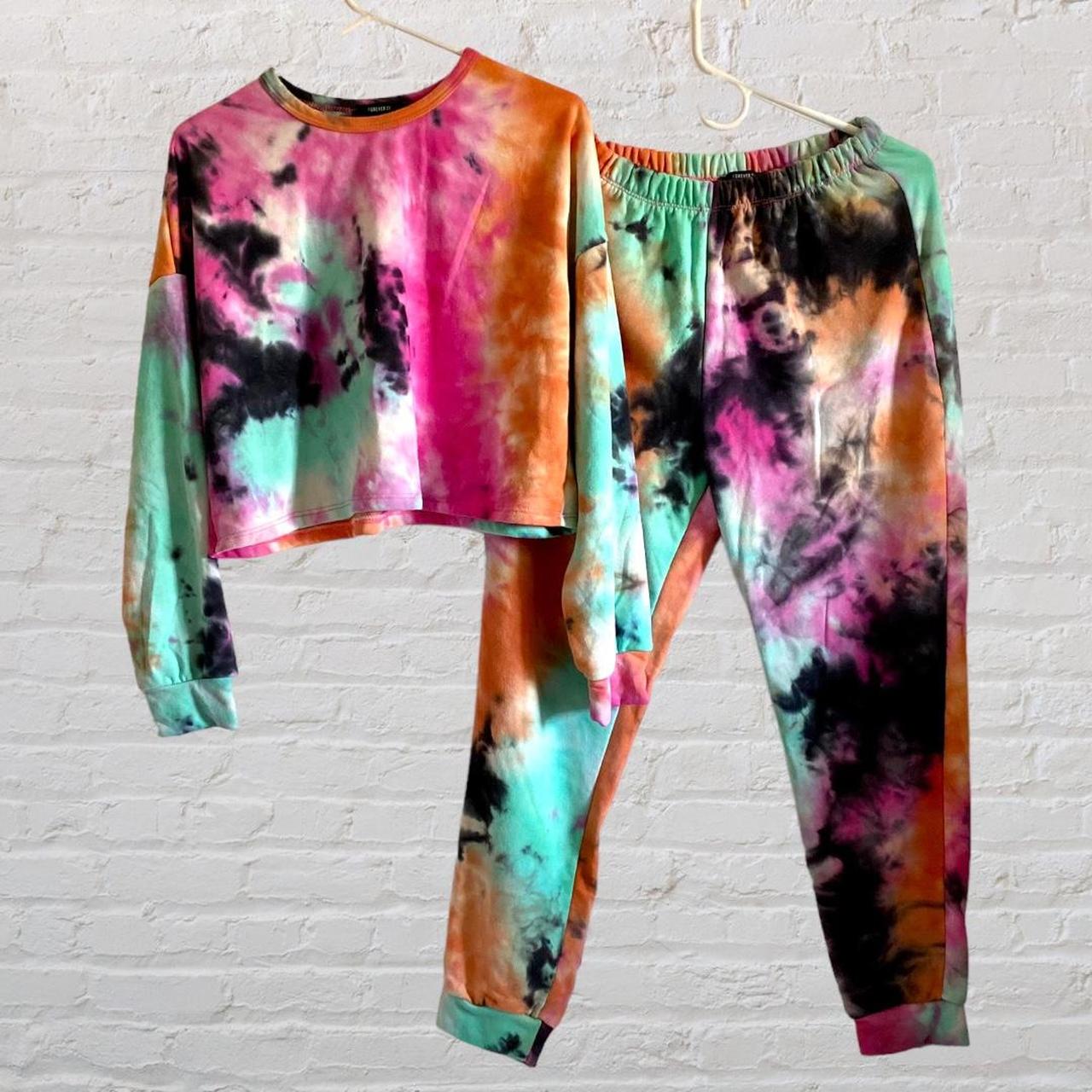 Two piece discount tie dye sweatsuit