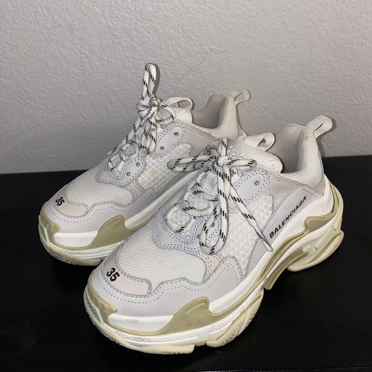 Balenciaga triple s white clearance size 5