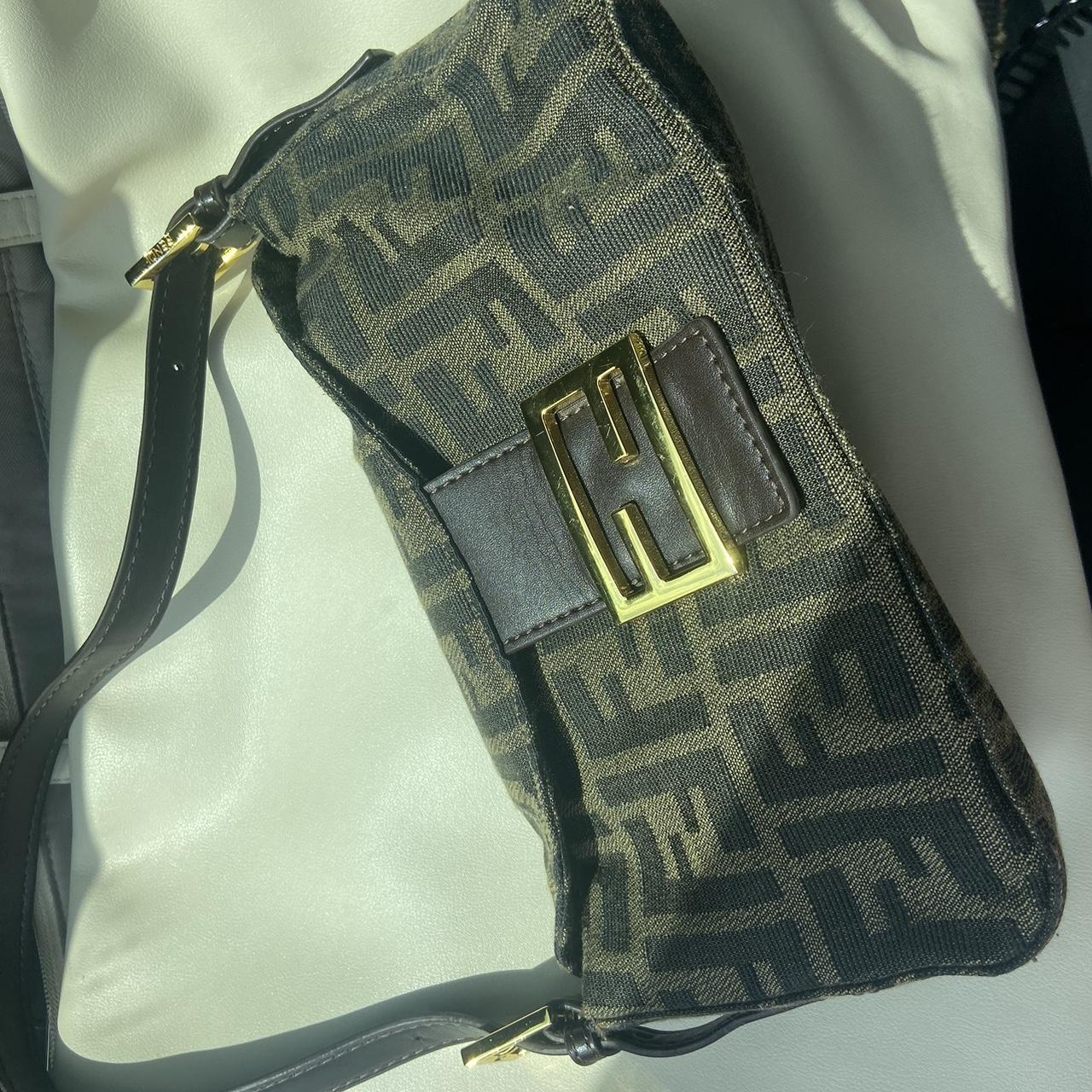 Fendi Women's Gold and Brown Bag | Depop