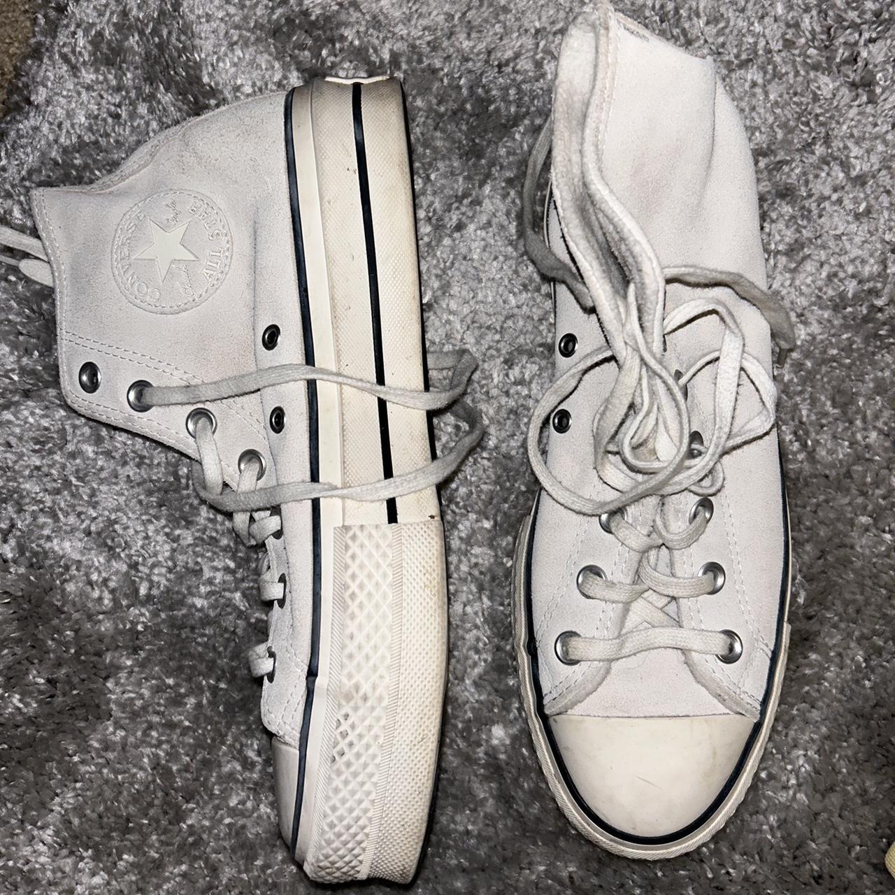 Suede on sale platform converse