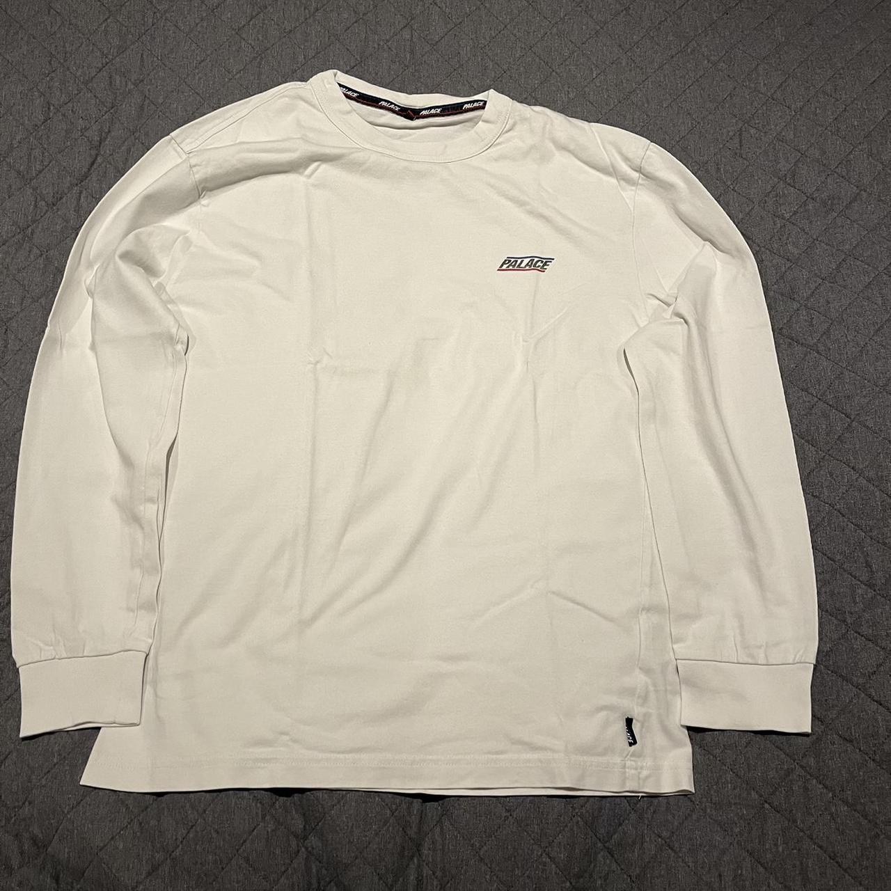 PALACE skateboards L/S size S white long sleeve tee... - Depop