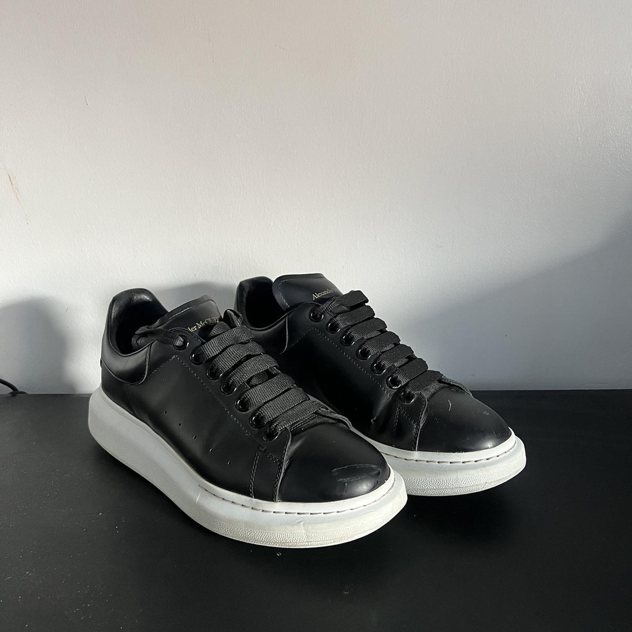 Alexander McQueen Men's Black and White Trainers | Depop