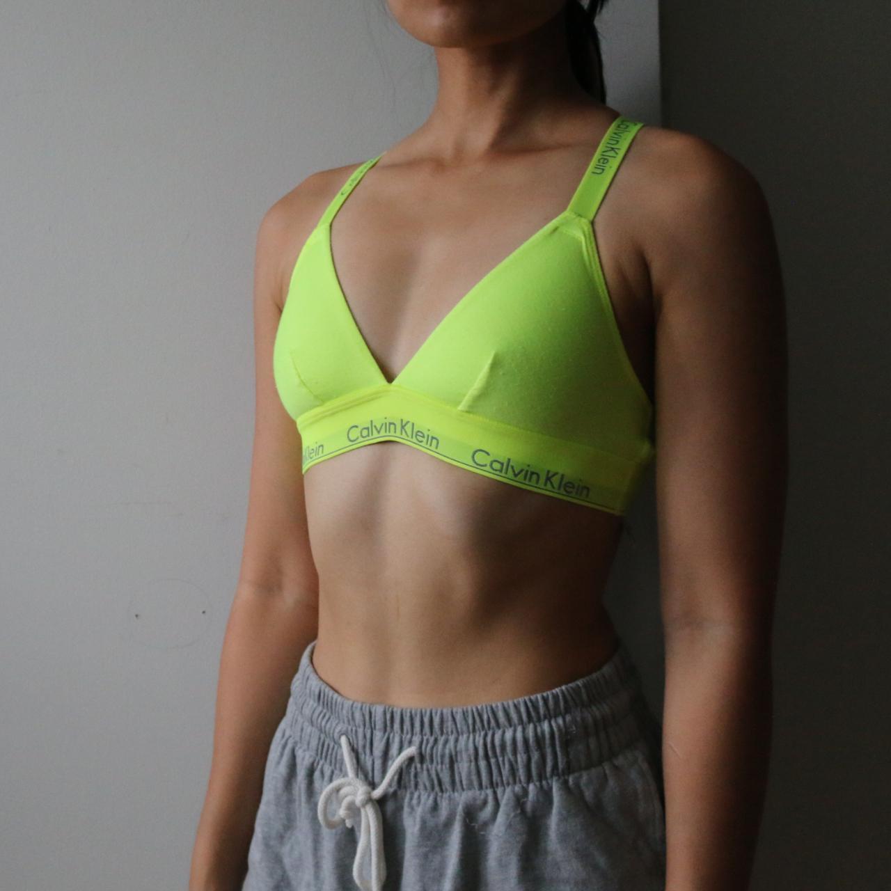 Calvin Klein bralette sports bra neon lime green