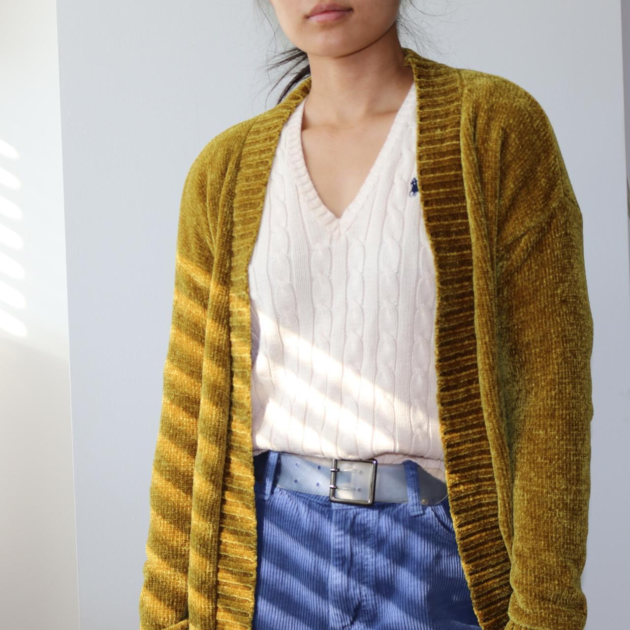 Mustard chenille cardigan best sale