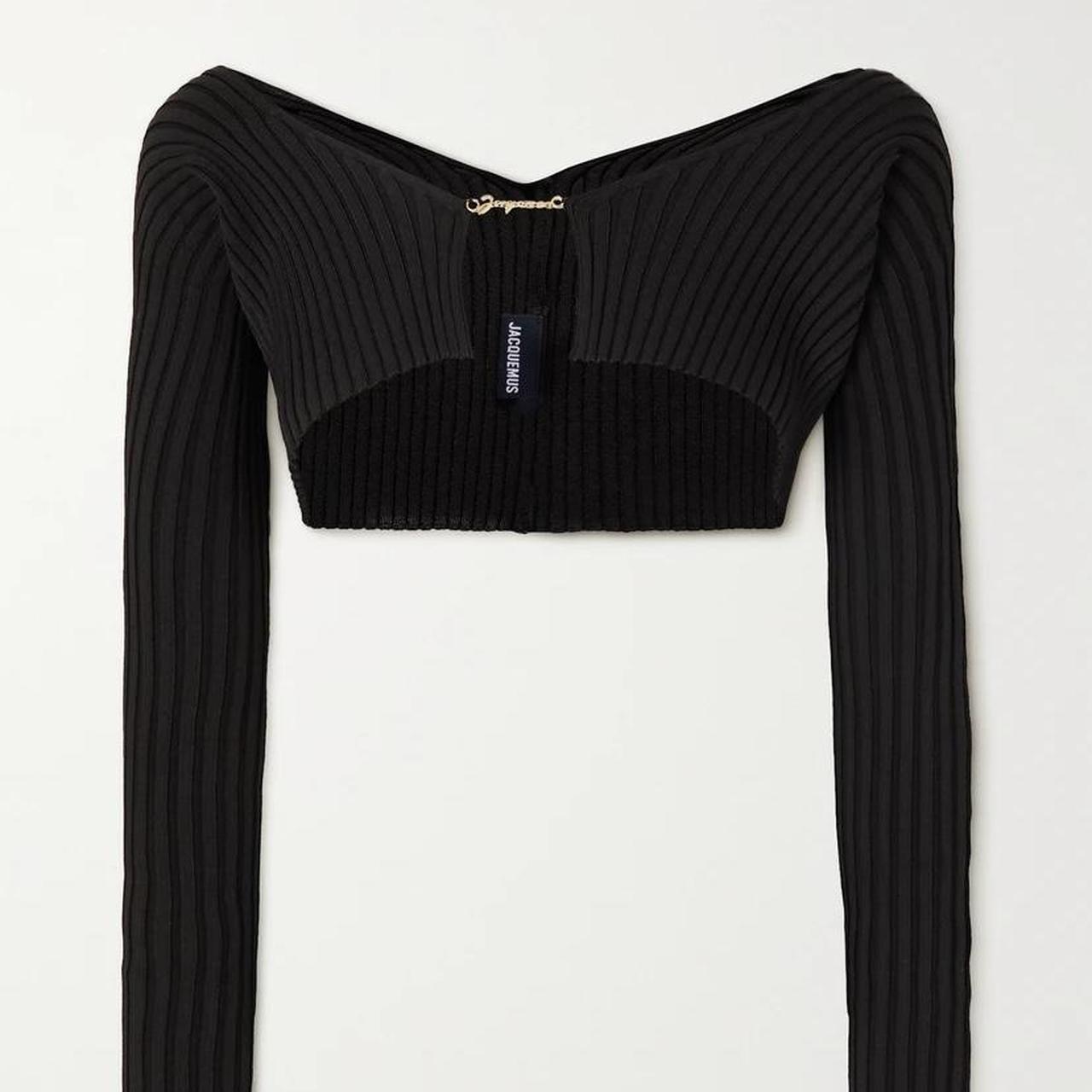 Jacquemus Black Crop Cardigan Size 12 #jacquemus... - Depop