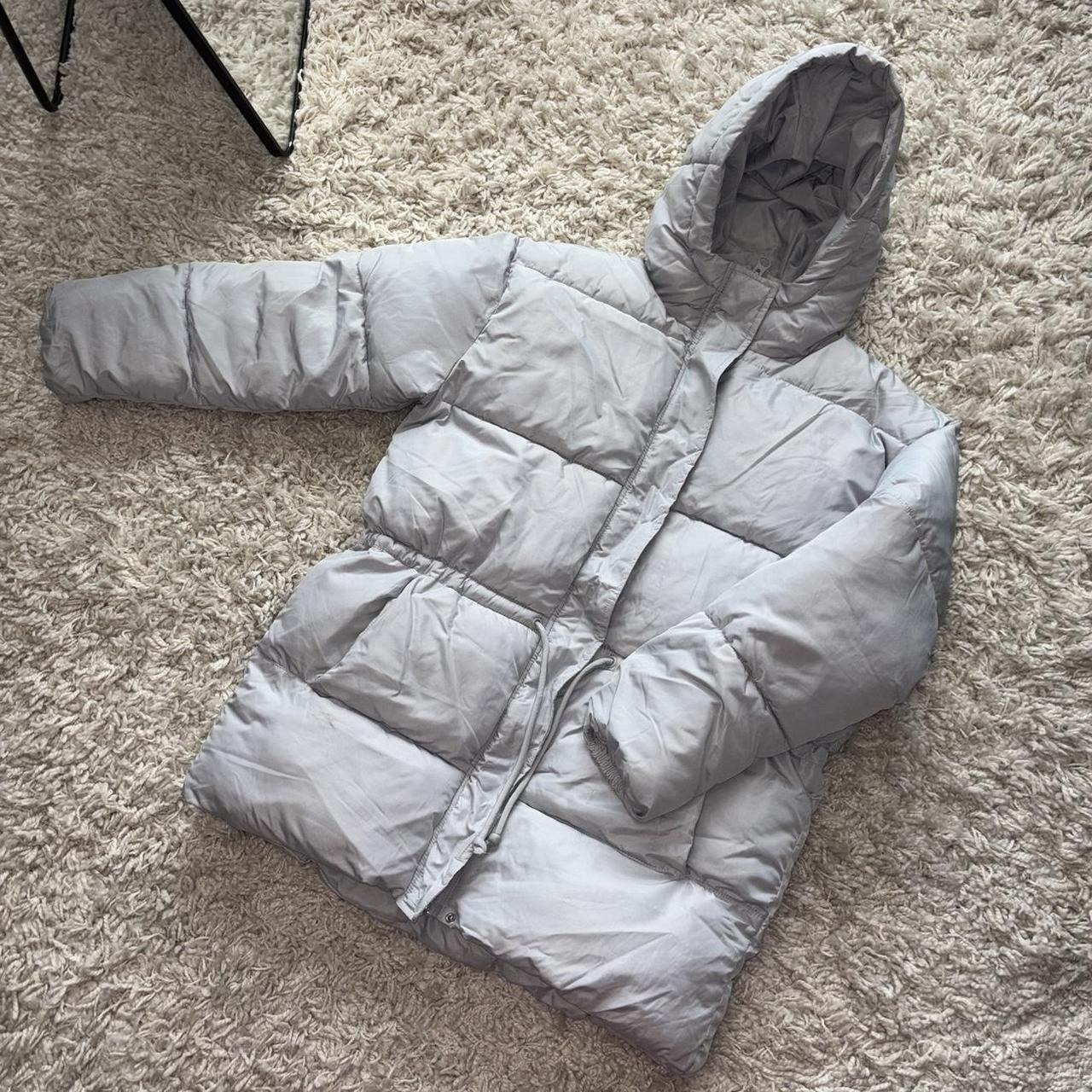 H&m Bright Blue Puffer Jacket Women's H&M+ Short Puffer