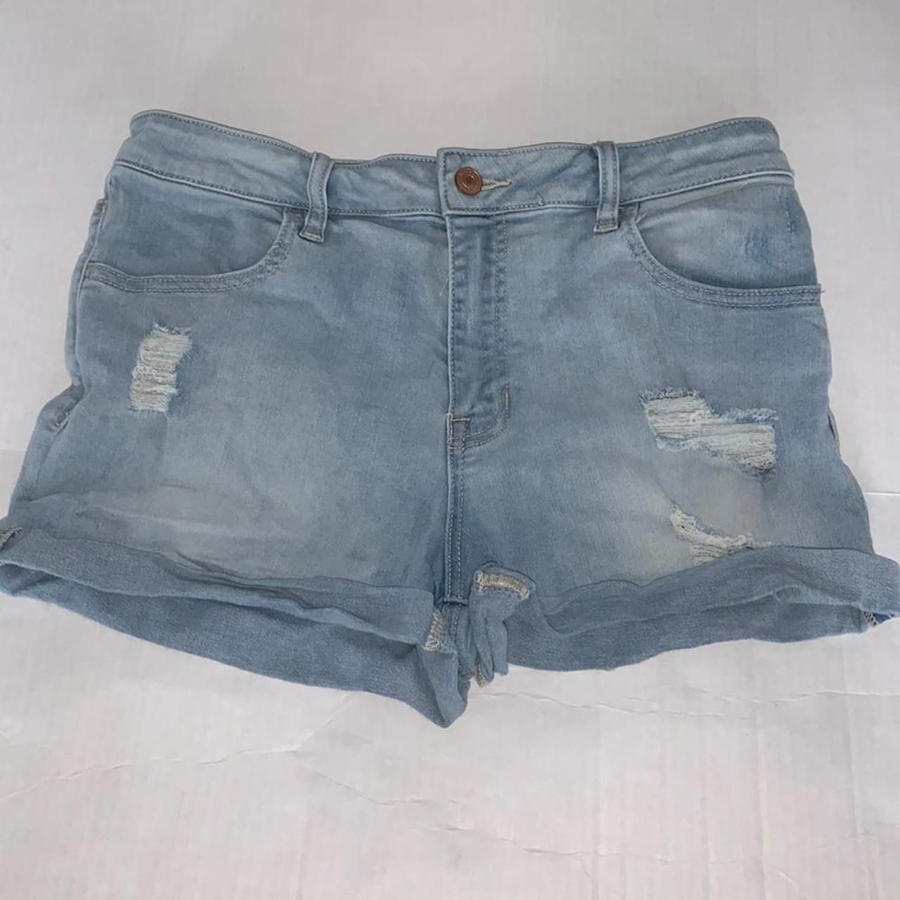 Pacsun Super Strength Shortie Denim Shorts Size... - Depop