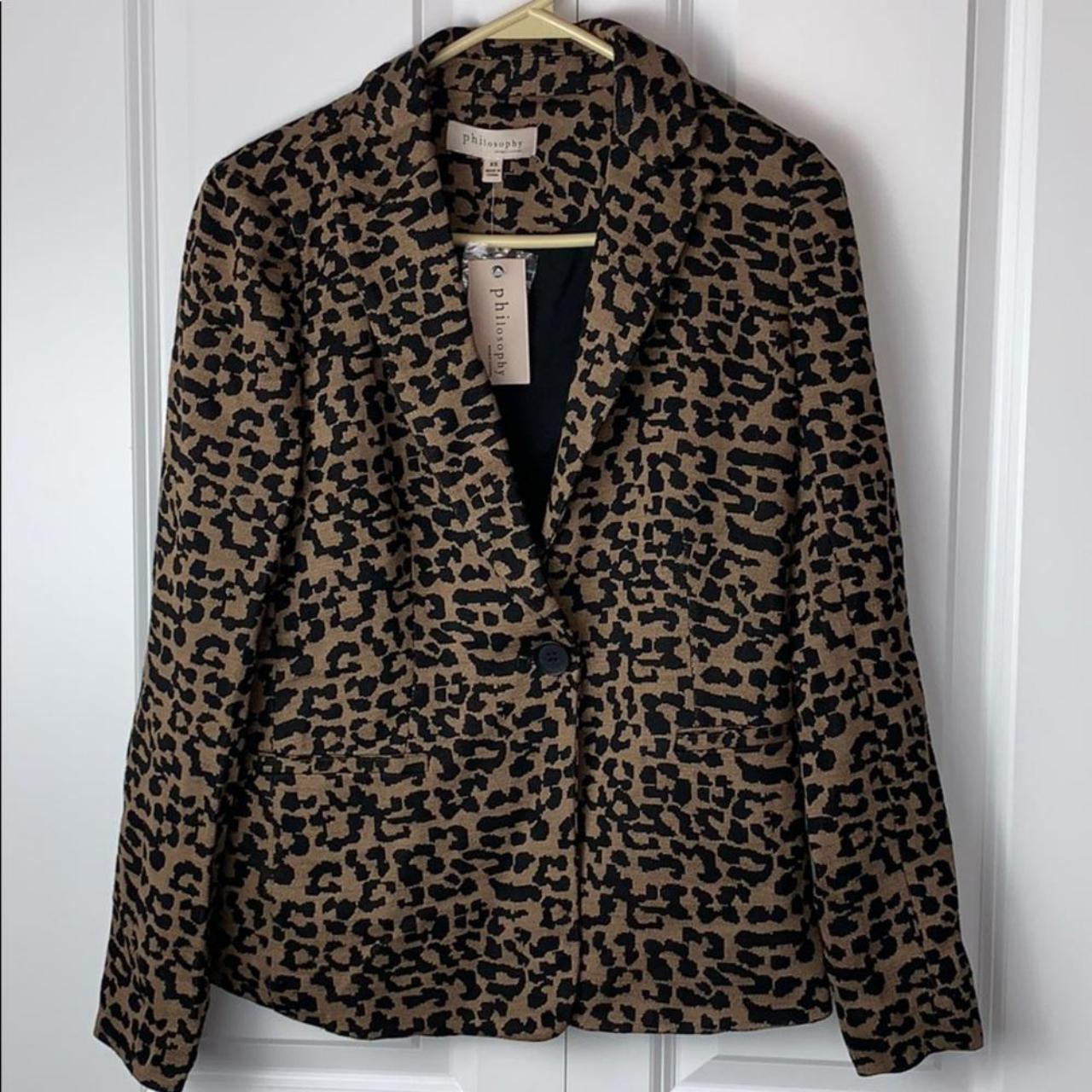 Philosophy Fallen Leaf Blazer Jacket Cheetah... - Depop