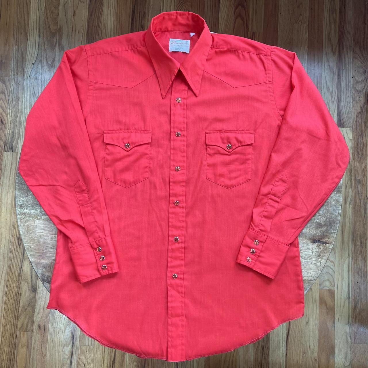 Wrangler Men's Red Shirt | Depop