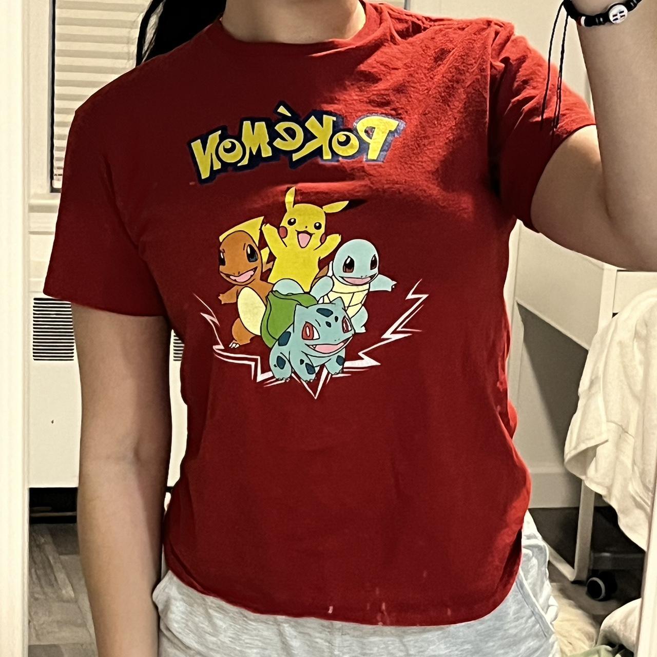 Pokémon Women's Red T-shirt | Depop