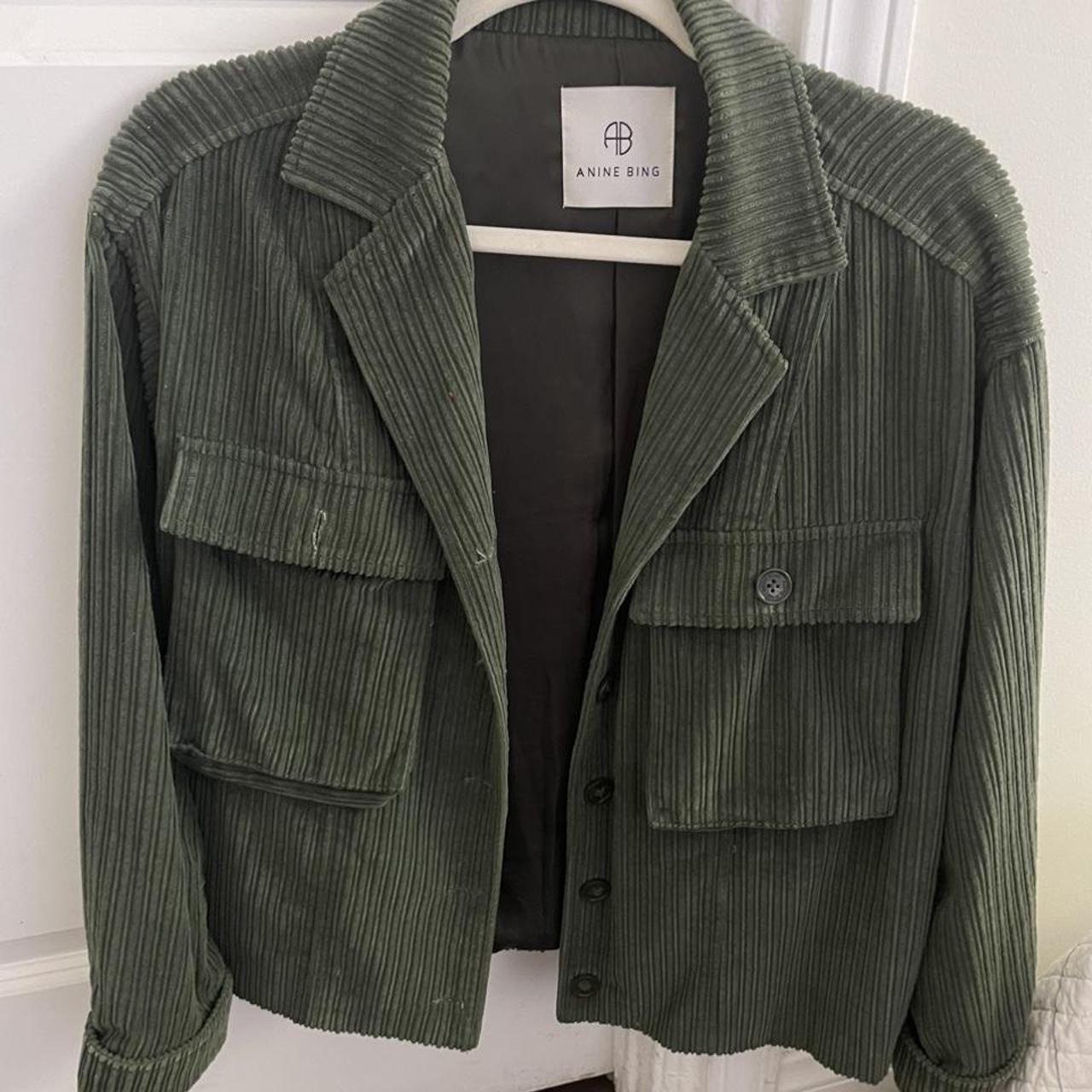 Anine Bing corduroy jacket. Missing one button Depop