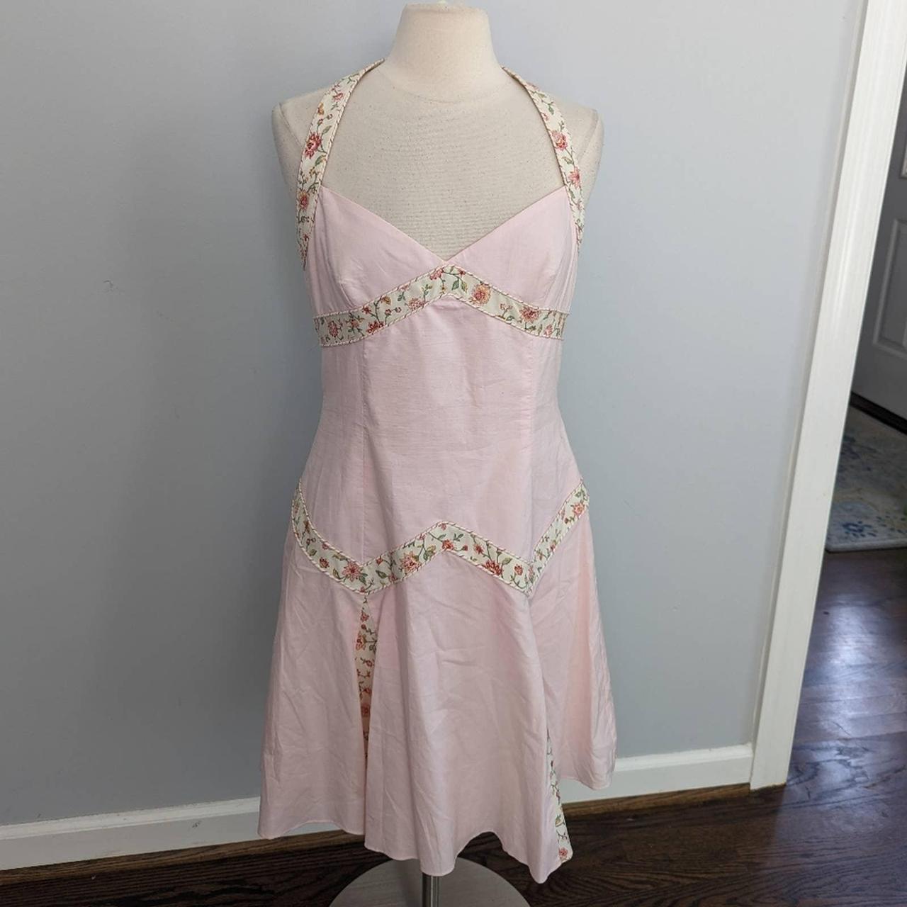 NEW Laundry by Shelli Segal Y2K Halter Floral Light... Depop