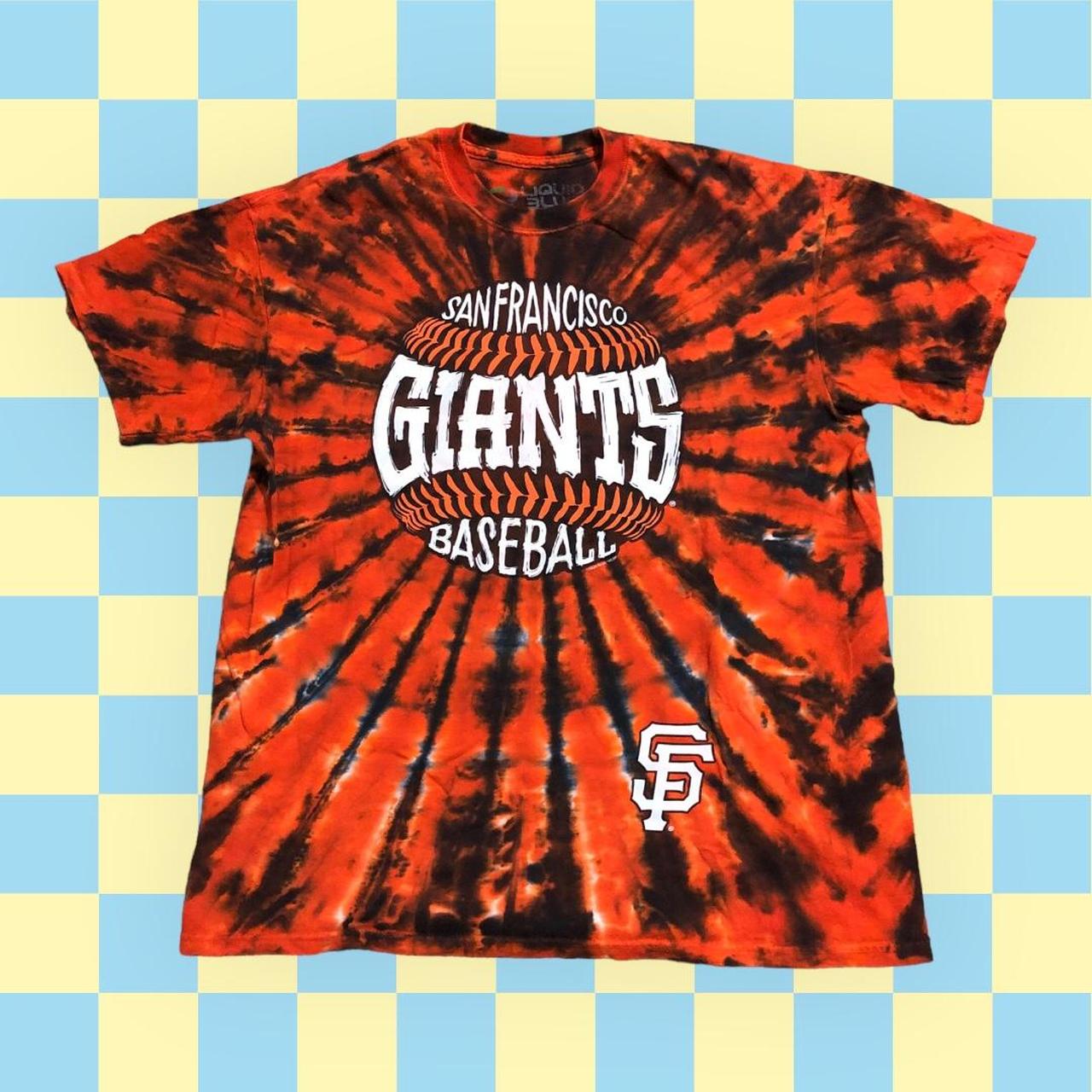 Men's San Francisco Giants Black Tie-Dye T-Shirt