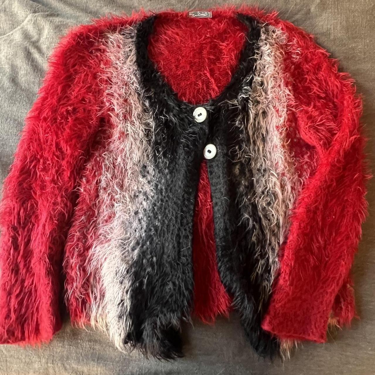 Shaggy 2024 cardigan red